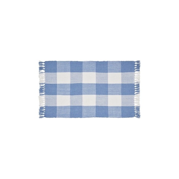 My Texas House Other - My Texas House Blue & White Gingham Fringe Layering Rug, Easter 2026